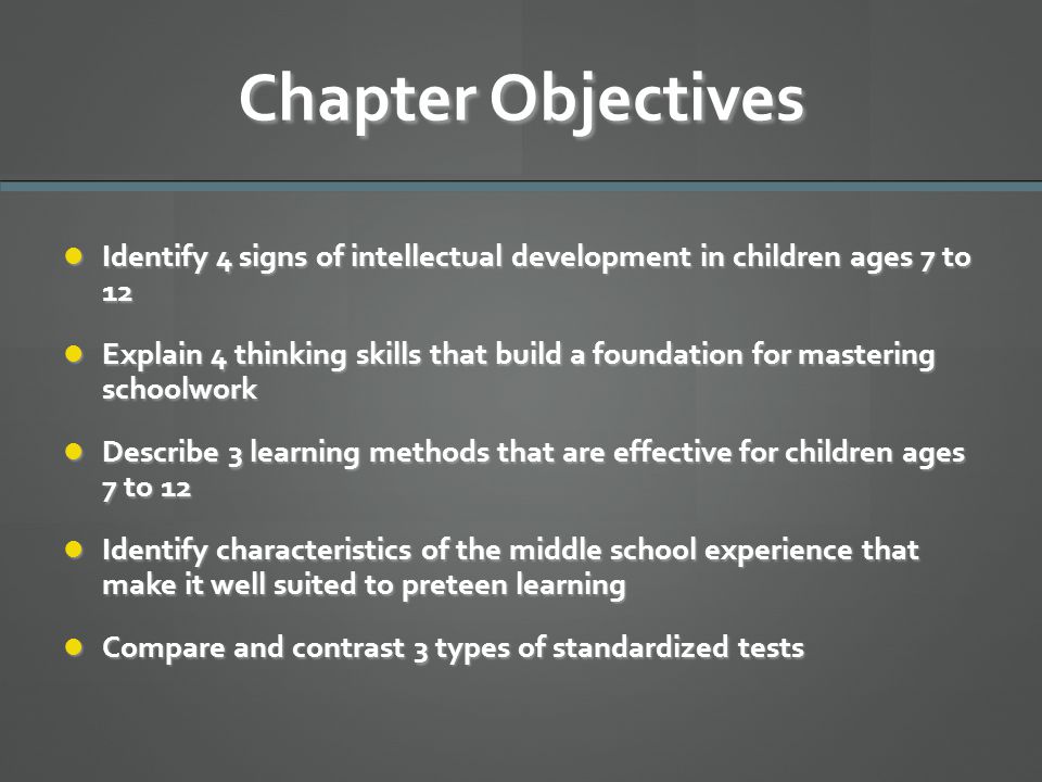 Characteristics of intellectual development top